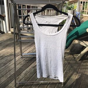 Grey Racer Back Tank Top